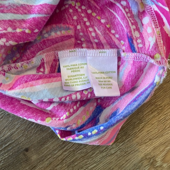 Lilly Pulitzer Sorella Henley Long Sleeve Top in the "Oh My Guava" print - Picture 9 of 10